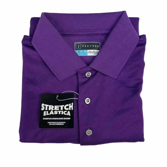 PGA Tour Airflux Polyester Stretch Men’s Golf Polo - Picture 7 of 7